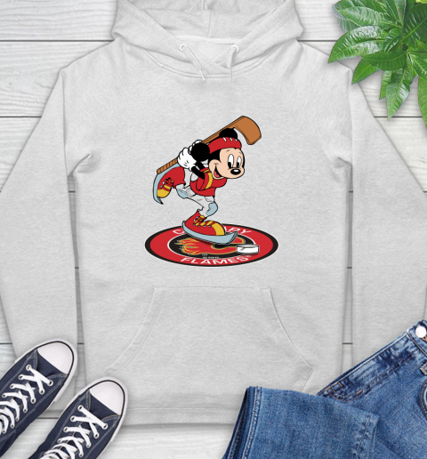 NHL Hockey Calgary Flames Cheerful Mickey Disney Shirt Hoodie 2