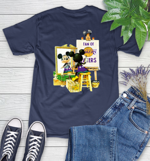 NBA Basketball Los Angeles Lakers Mickey Drawing Shirt 94 NBA Basketball Los Angeles Lakers Mickey Drawing Shirt - Image 94