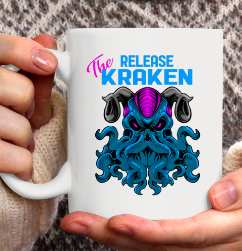 Kraken Sea Monster Vintage Release the Kraken Giant Kraken Ceramic Mug 11oz 2