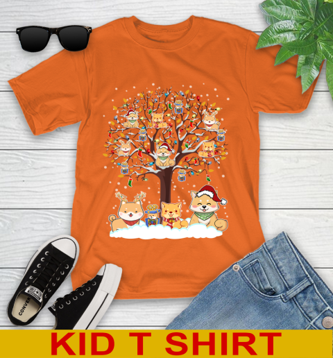 Shiba inu dog pet lover light christmas tree shirt 104