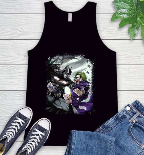 Atlanta Falcons NFL Football Batman Fighting Joker DC Comics Tank Top - Image 3
