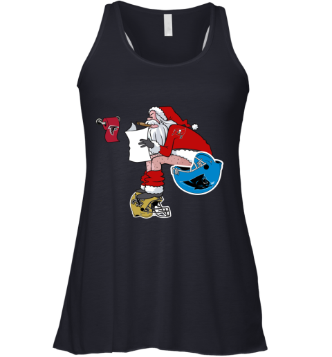 syjl santa claus tampa bay buccaneers shit on other teams christmas flowy tank 32 front midnight