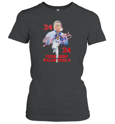 Dodgers Fernando Valenzuela 34 thank you for the memories Women's T-Shirt