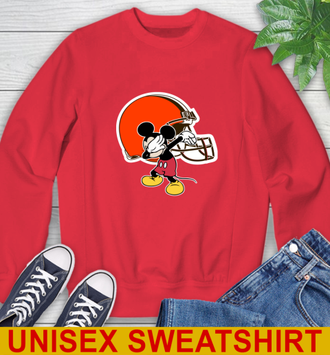 Cleveland Browns NFL Football Dabbing Mickey Disney Sports Sweatshirt 10