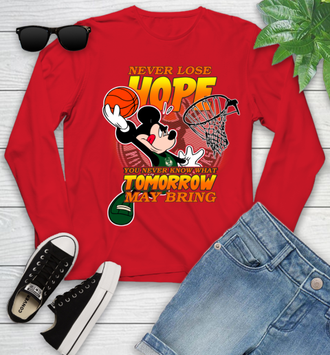 Milwaukee Bucks NBA Basketball Mickey Disney Never Lose Hope Youth Long Sleeve 11