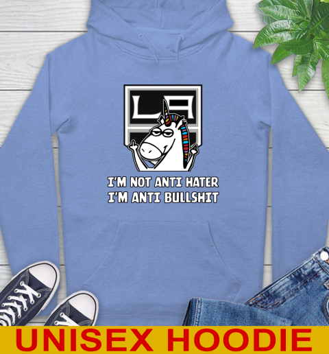 Los Angeles Kings NHL Hockey Unicorn I'm Not Anti Hater I'm Anti Bullshit Hoodie 11