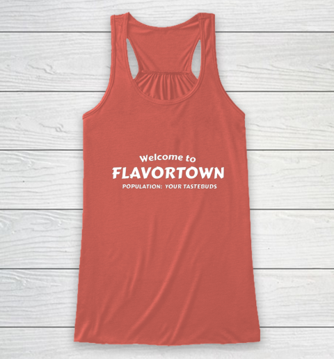 Flavortown Population American Food Gift Taste Buds Racerback Tank 3