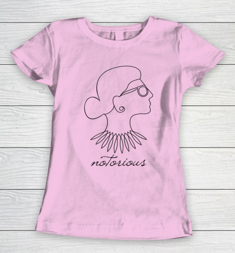 Notorious RBG Ruth Bader Ginsburg Profile Line Drawing Women's T-Shirt 6