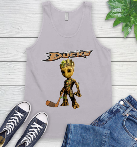 Anaheim Ducks NHL Hockey Groot Marvel Guardians Of The Galaxy Tank Top 4
