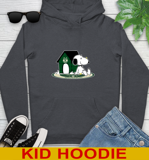 NBA Basketball Milwaukee Bucks Snoopy The Peanuts Movie Shirt Youth Hoodie 9