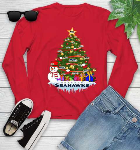 Seattle Seahawks Merry Christmas NFL Football Sports Youth Long Sleeve 11