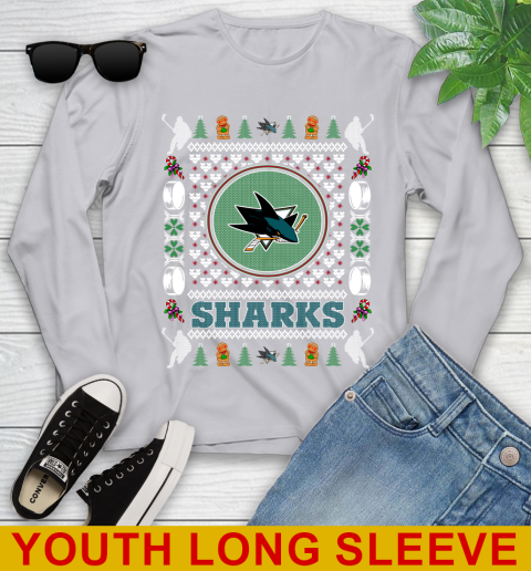San Jose Sharks Merry Christmas NHL Hockey Loyal Fan Youth Long Sleeve 5