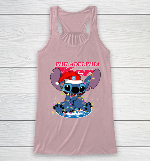 Philadelphia 76ers NBA noel stitch Basketball Christmas Racerback Tank 5