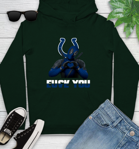 NHL Indianapolis Colts Deadpool Love You Fuck You Football Sports Youth Hoodie 14