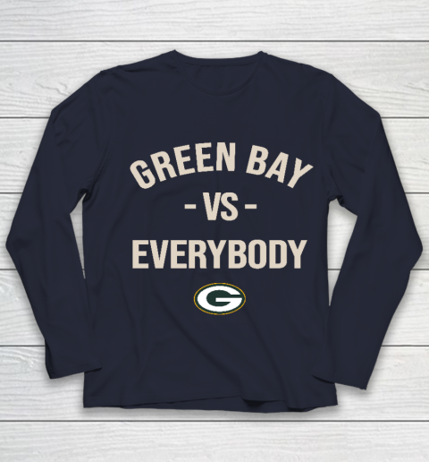 Green Bay Packers Vs Everybody Youth Long Sleeve 2