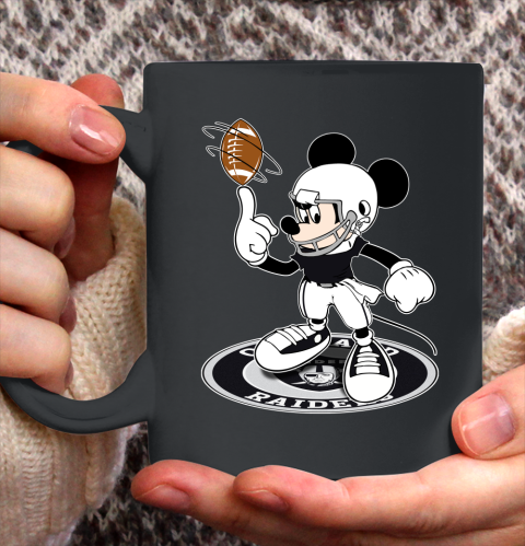 NFL Football Oakland Raiders Cheerful Mickey Disney Shirt Ceramic Mug 15oz