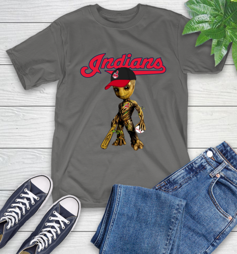 MLB Cleveland Indians Groot Guardians Of The Galaxy Baseball T-Shirt 9