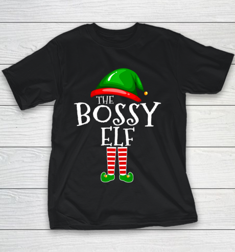 The Bossy Elf Group Matching Family Christmas Youth T-Shirt