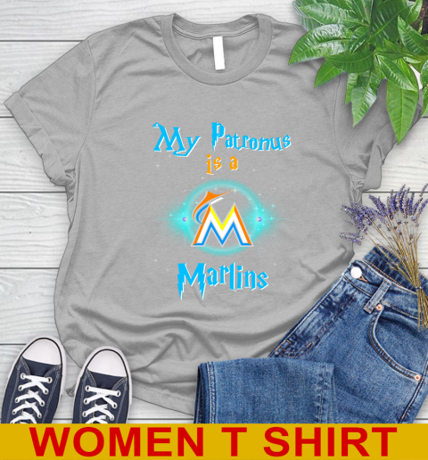 MLB Baseball Harry Potter My Patronus Is A Miami Marlins Women's T-Shirt 5