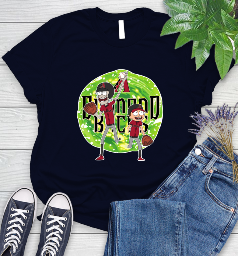 MLB Arizona Diamondbacks Rick And Morty Baseball Sports Women's T-Shirt 3