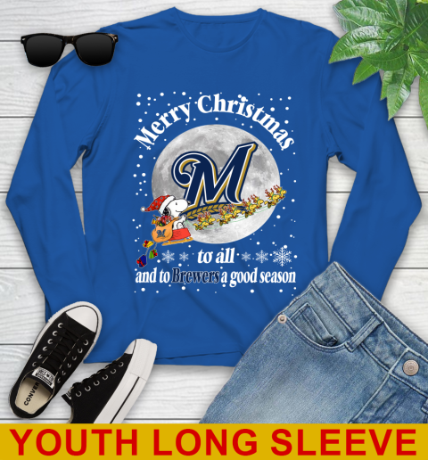 Milwaukee Brewers Merry Christmas To All And To Brewers A Good Season MLB Baseball Sports Youth Long Sleeve 10