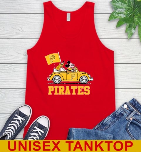 MLB Baseball Pittsburgh Pirates Pluto Mickey Driving Disney Shirt Tank Top 6