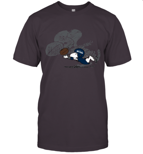 Seattle Seahawks Snoopy Plays The Football Game Unisex Jersey Tee