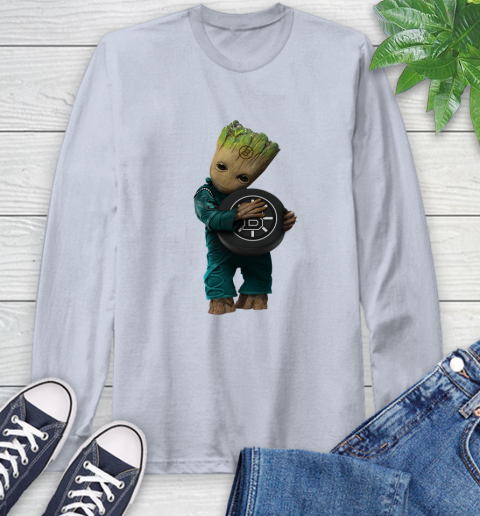 NHL Groot Guardians Of The Galaxy Hockey Sports Boston Bruins Long Sleeve T-Shirt 6