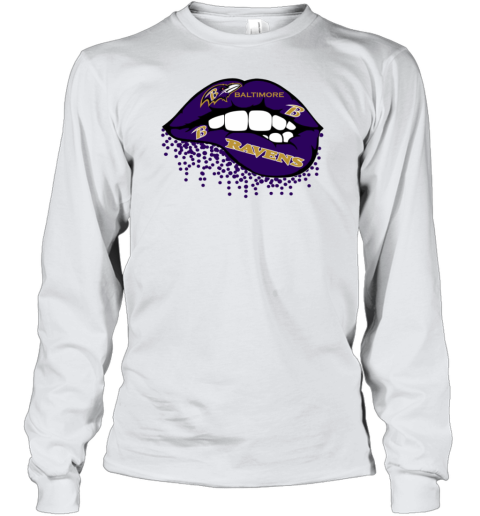 Baltimore Ravens Inspired Lips Youth Long Sleeve