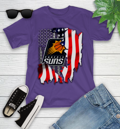 Phoenix Suns NBA Basketball American Flag Youth T-Shirt 3