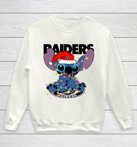 Oakland Raiders NFL Football noel stitch Christmas Youth Sweatshirt