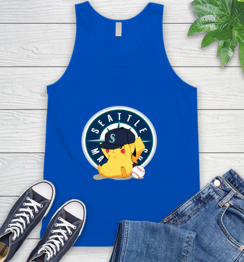MLB Pikachu Baseball Sports Seattle Mariners Tank Top 5
