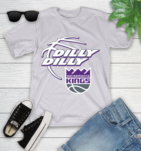 NBA Sacramento Kings Dilly Dilly Basketball Sports Youth T-Shirt 4