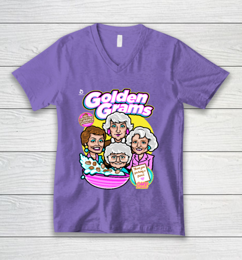 Golden Girls Tshirt Golden Grams Cereal V-Neck T-Shirt 8