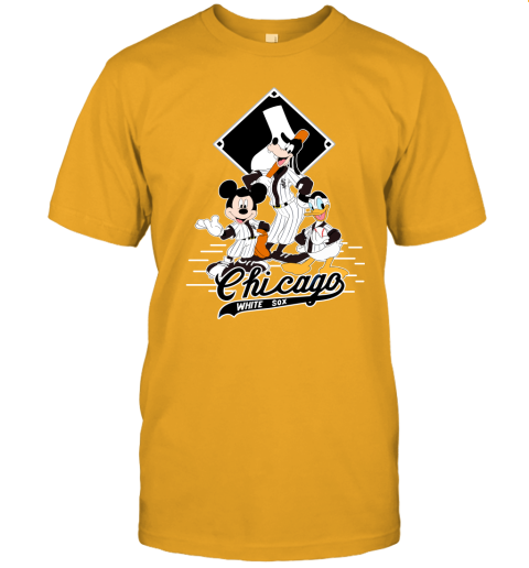 Chicago White Sox Mickey Donald And Goofy Baseball Unisex Jersey Tee 