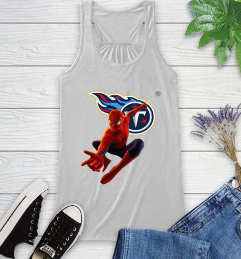 NFL Spider Man Avengers Endgame Football Tennessee Titans Racerback Tank