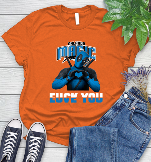NBA Orlando Magic Deadpool Love You Fuck You Basketball Sports Women's T-Shirt 3