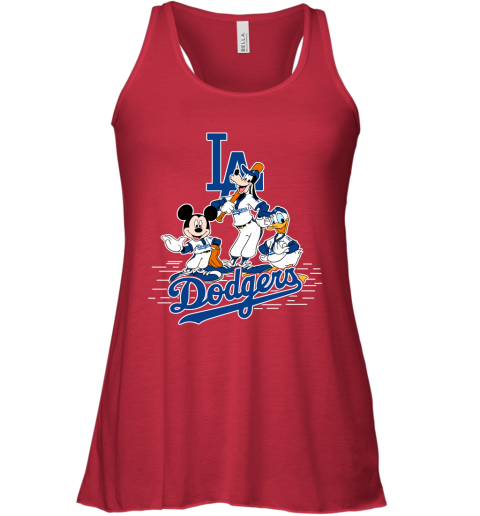 MLB Los Angeles Dodgers Mickey Mouse Donald Duck Goofy Baseball T