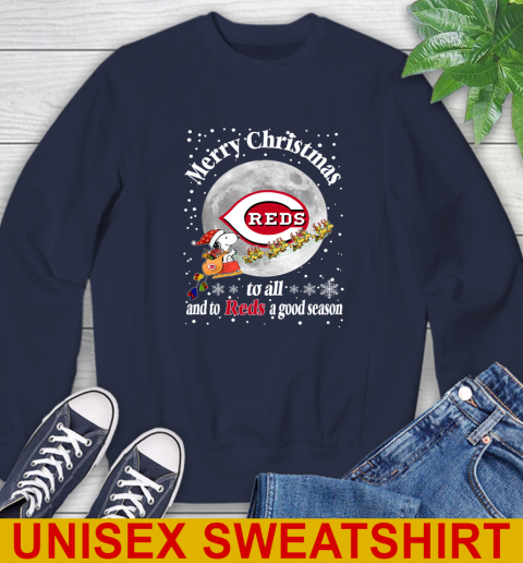 Cincinnati Reds Merry Christmas To All And To Reds A Good Season MLB Baseball Sports Sweatshirt 2