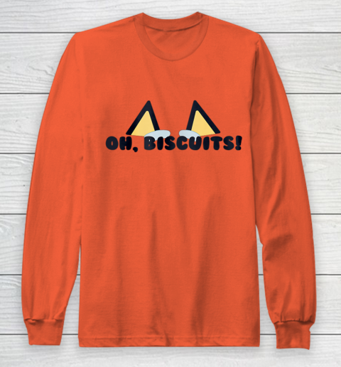 Bluey Oh Biscuits Mum Dad Cartoon Mother s Father s Day Long Sleeve T-Shirt 3