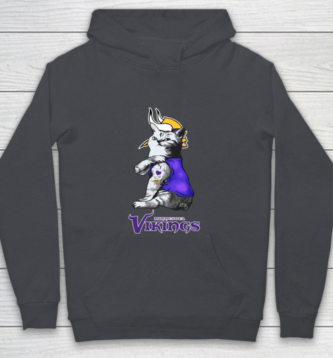 NFL Football My Cat Loves Minnesota Vikings Youth Hoodie 5