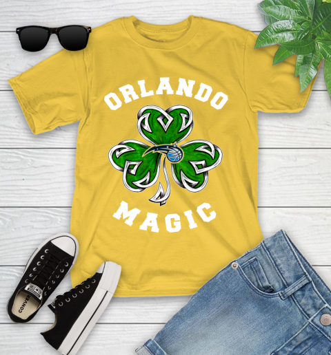 NBA Orlando Magic Three Leaf Clover St Patrick's Day Basketball Sports Youth T-Shirt 10