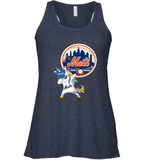 Hip Hop Dabbing Unicorn Flippin Love New York Mets Racerback Tank