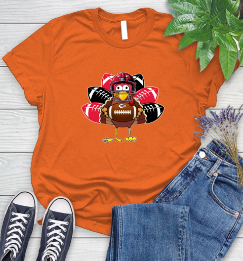 Kansas City Chiefs Turkey Thanksgiving Day Women's T-Shirt 4