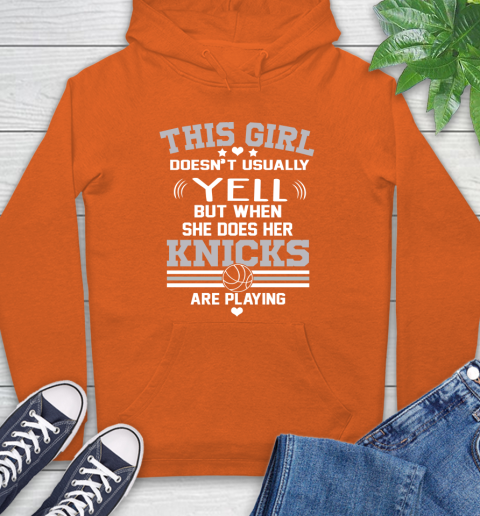 New York Knicks NBA Basketball I Yell When My Team Is Playing Hoodie 4