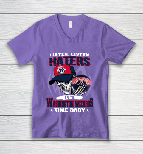 Listen Haters It is WIZARDS Time Baby NBA V-Neck T-Shirt 8