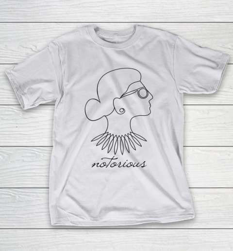 Notorious RBG Ruth Bader Ginsburg Profile Line Drawing T-Shirt 9
