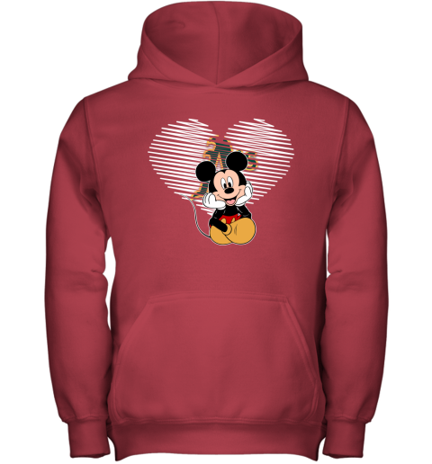 MLB Oakland Athletics The Heart Mickey Mouse Disney Baseball T Shirt 85SUyYvMSZK youth hoodie 43 95 151514 front red