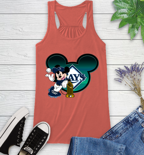 MLB Tampa Bay Rays The Commissioner's Trophy Mickey Mouse Disney Racerback Tank 4
