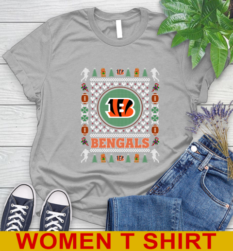 Cincinnati Bengals Merry Christmas NFL Football Loyal Fan Women's T-Shirt 5